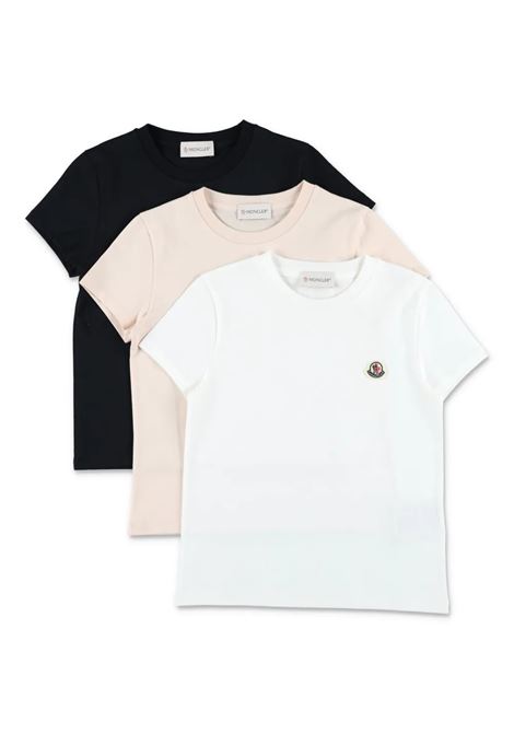 Set 3 T-Shirt Classiche Con Patch Logo MONCLER ENFANT | 954-8C00023 89AT93P2
